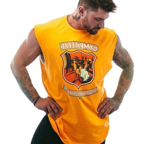 2021 New Summer Sports Fitness Leisure Vest Mens Fitness Bottoming Sleeveless Shirt Plus Size T-shirt