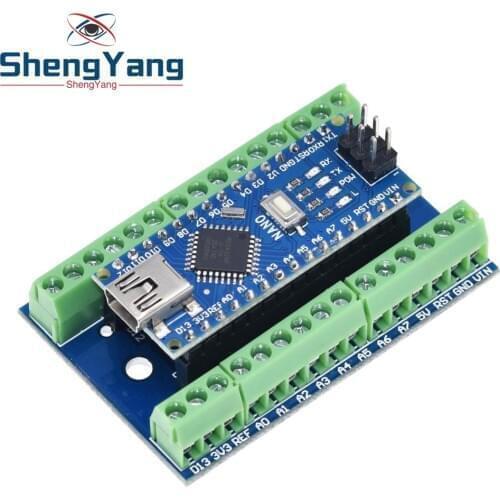 NANO V3.0 Controller Terminal Adapter Expansion Board NANO IO Shield Simple Extension Plate For Arduino AVR ATMEGA328P