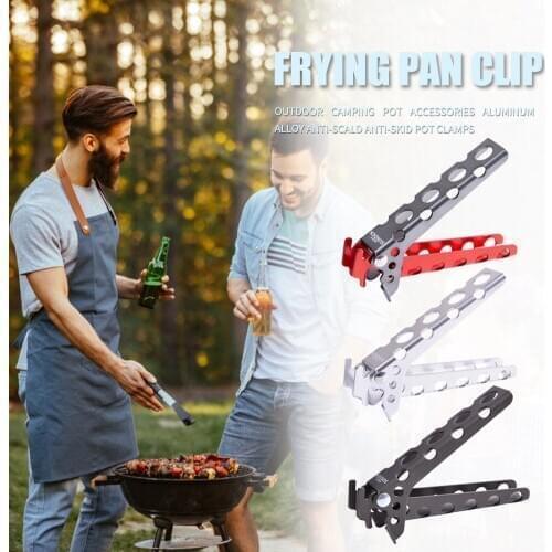 Camping Hiking Anti-hot Anti-Scald Pot Pan Bowl Gripper Outdoor Cooking Picnic Cookware Handle Holder Clip Clamp For SUNDICK