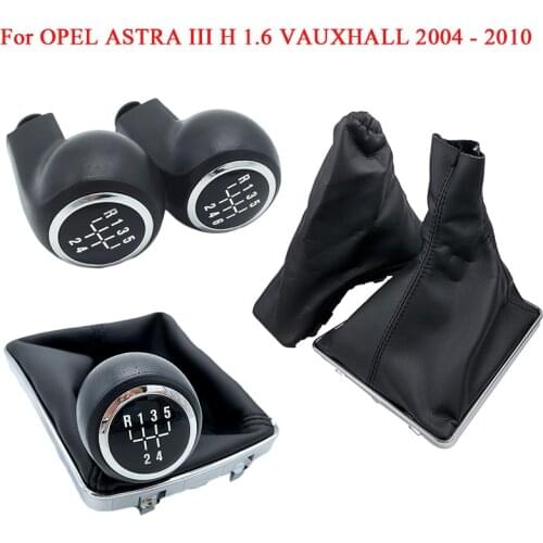 5/6 Speed Gear Shift Knob Lever Shifter Gaiter Boot For Opel ASTRA H Parking Handbrake Grips Boot Cover Case Collar Auto Parts