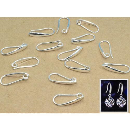 2 color selection 10pcs / lot 925 / K GOLD sterling silver craft earrings found DIY jewelry ear earrings accessories