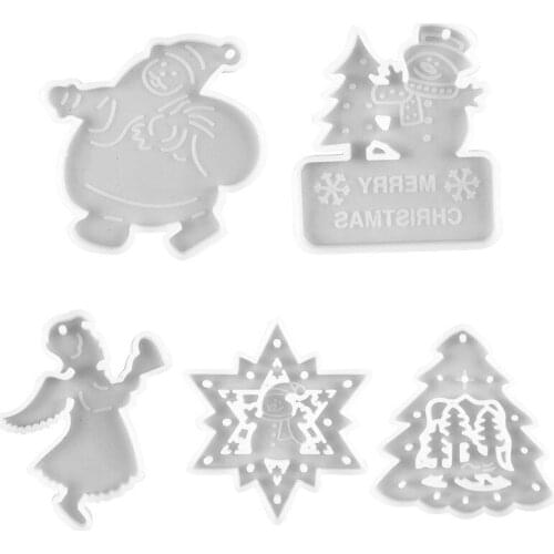 Silicone Moulds Christmas Ball Keychain Resin Crafts Silicone Mold Pendant Clay Molds New Year Candy Chocolate Jewelry Making#00