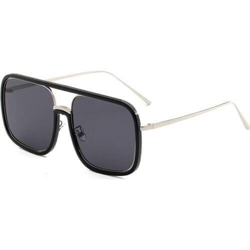 Maxjuli Oversized Square Sunglasses Women Men Luxury Double Bridge Frame Translucent Sun Glasses Female Oculos De Sol 6029