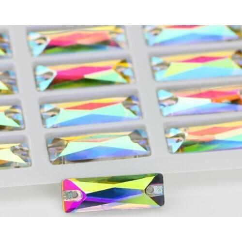 Rivoli Strass Kristall AB Non HotFix Strass Nail Art Flacher Strass HotFix Kristall Kleidung Stein Nähen auf Strass