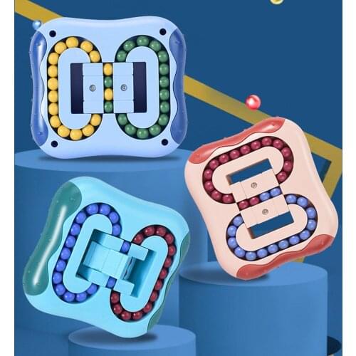 Rotating Magic Bean Cube Fingertip Toy Adults Children Intelligence Puzzles Games Montessori Educational Toys for Kids Gift