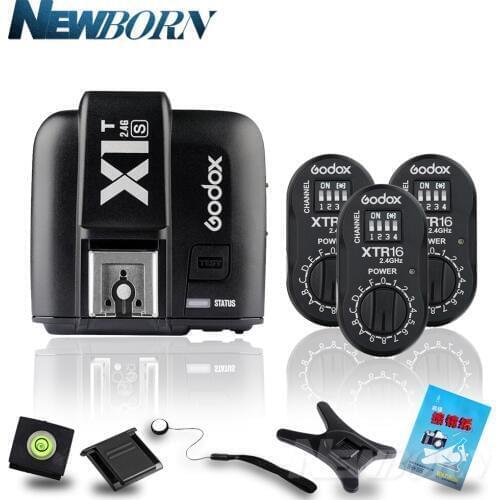 Godox X1T-S TTL HSS 2.4G Flash Transmitter +3*XTR-16 USB Receiver Kit For Sony Camera Godox AD180 AD360 AD360II