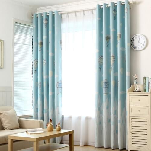 Cartoon Anime Boy Childrens Room Window Curtain Shade Cloth Aircraft and Number Sheer Drapes Window Curtain Living Room MY125-4