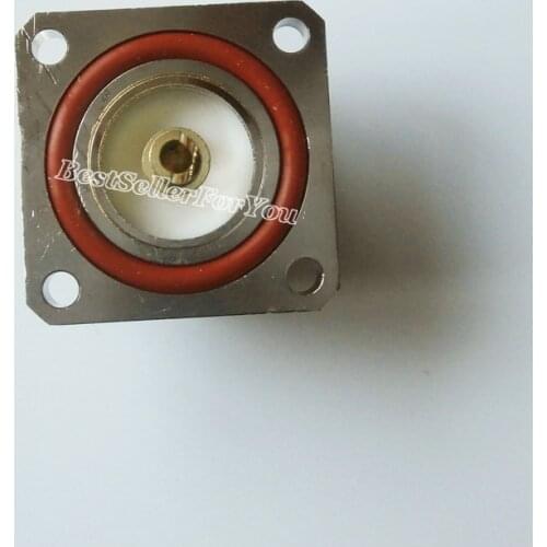 1Pcs 7/16 Din Female L29 Jack 4 Hole Panel Mount Connector Brass Solder Cup Flange