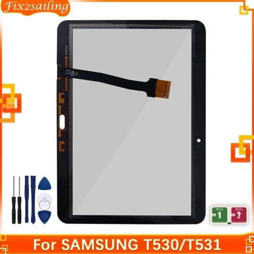 10.1 Inch For Samsung Galaxy Tab 4 LTE 3G T530 T531 T535 SM-T530 SM-T531 SM-T535 Touch Screen Digitizer Outer Glass with Tool