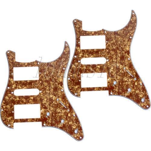 2pcs high quality cinnamon pearl HSH Guitar Pickguard for Fender Strat ST Replacement 3ply