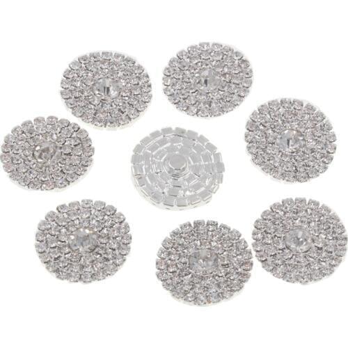 Nidalee Rhinestone Semicircle Flatback Style Buckles For Clothing-23mm 10pcs Costura Botones Handmade Boutons DIY Crafts