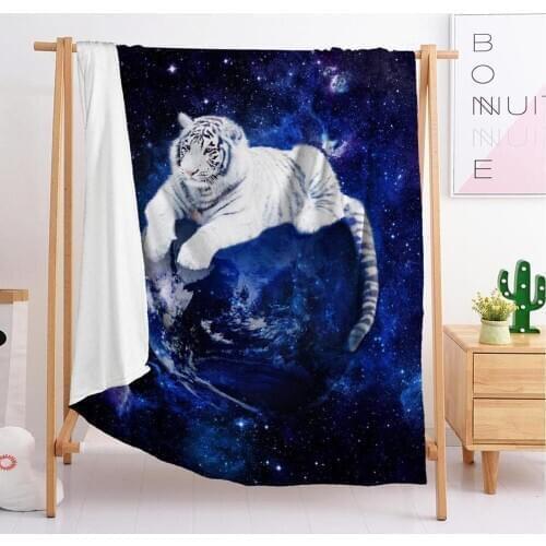 2020 King Tiger animal Custom blankets Large and small size throw blanket tapestry sleeping blanket flannel blanket bedding