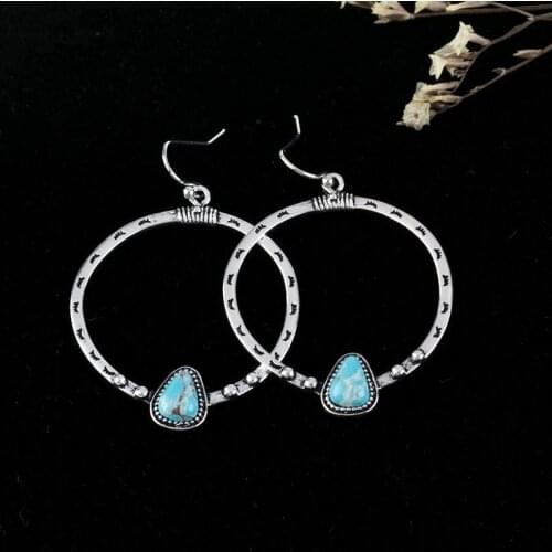 2021 Wholesale Retro Silvery Plated Earrings European and American Creative Eyelashes Handmade Large Circle Earrings