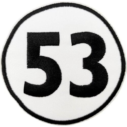 3.15'' Herbie Embroidered Patch Number 53 The Love Bug Rides Again Volkswagen