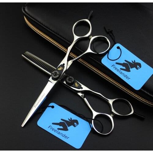 5.5" High grade 440C hair scissors shears sale japanese hairdressing scissors hairdresser thinning scissors barber shop supplies