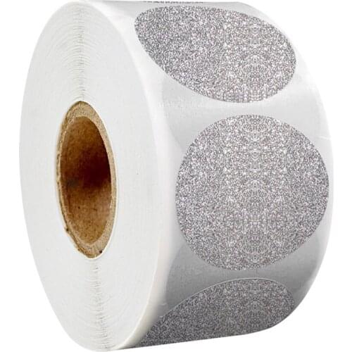 50-300pcs Round Shape Labels Diamond Frosted Shiny Sticker For Package Wedding Decoration Thank You Sticker Stationery Supply