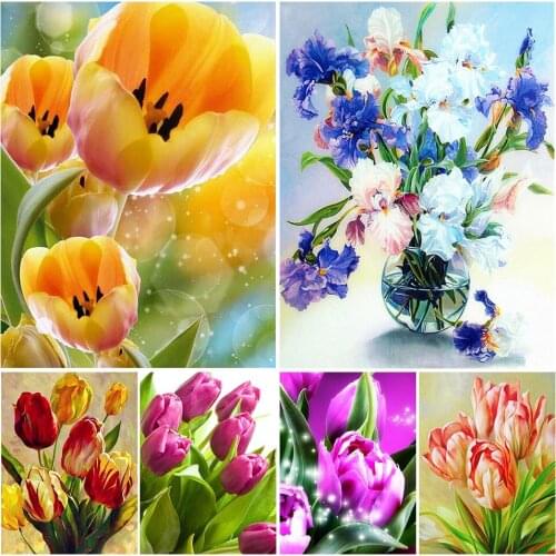 5D DIY Diamond Painting Flower Rose Cross Stitch Kit Full Drill Square Embroidery Mosaic Art Picture of Rhinestones Decor Gift