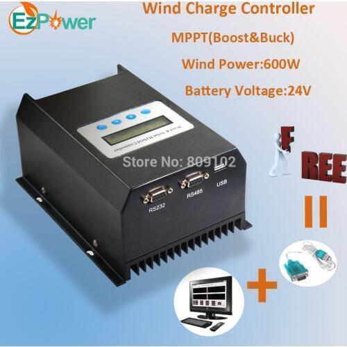 600W 24V MPPT wind generator streetlight controller (Boost & Buck), RS communication and software
