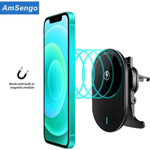 15W Magnetic car fast wireless car chargers for iPhone 12 12Pro charging holder for Magsafe wireless car charger Phone Holder