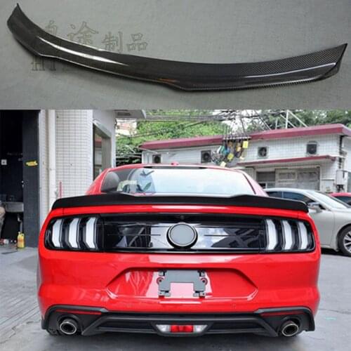 Car Styling New Brand Carbon Fiber Rear Trunk Boot Lip Rear Spoiler Tail Wing Decoration Fit For Ford Mustang Coupe 2015 2016