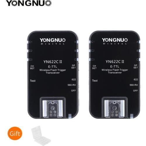 YONGNUO YN622C II 2.4G Wireless E-TTL Flash Trigger Receiver Transmitter Transceiver for Canon EOS 5D Mark II 7D 70D 60D 50D 40D