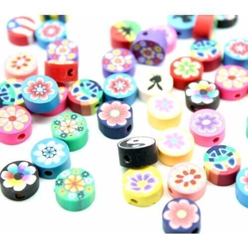 700 pcs 10mm Handmade Polymer Clay Beads Muti Colors Beading DIY jewelry flower moon star etc. Polymer Clay Beads