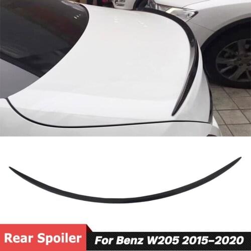 C63 Style Carbon Fiber Material Back Trunk Wing Rear Spoiler For Benz W205 C200 C260 C63 Car Tuning 2015-2019