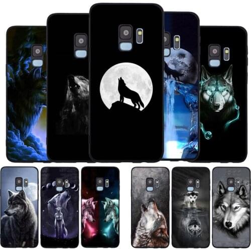 Wolf art black Soft phone Case For Samsung S20 S10 S9 S8 S7 edge Plus Lite For Note 8 9 10 A6 A7 A8 A9 2018 Cover