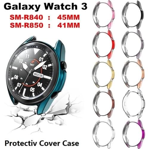TPU Case For Samsung Galaxy Watch3 41mm 45mm Protective Cover Frame Shell Smart Watch Accessories Bumper Light New Protector