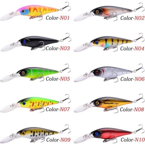 1PC Black Minnow Fishing lure Pike Carp Fishing Artificial Hard Bait 11cm 10.5g Fish Lures Deep Swim Wobbler Crankbait Tackle