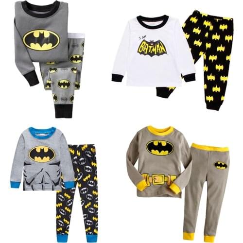 Childrens Pajamas Suit Batman Boys PAJAMAS Childrens Pajamas Suit Batman Baby Cotton Cartoon Pajamas