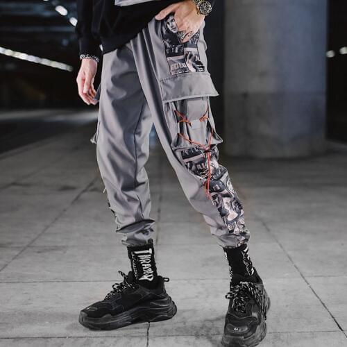 Men Black Joggers Pants Summer Mens Big Pockets Ankel Cargo Pants Male Spring Streetwear Overalls Sweatpants