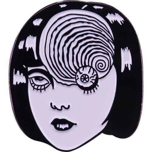 Junji Ito Uzumaki enamel pin Japan horror manga fandom art collection