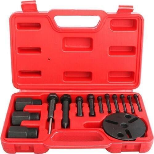 14pcs/set Auto Air Conditioning Compressor Repair Tool Portable Compressor Pump Head Disassembly Tool