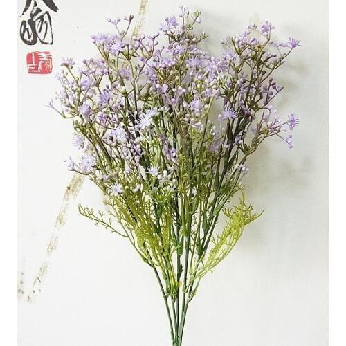 Artificial Flowers Plastic Babysbreath grass babys breath DIY fake plants planta artificial home garden Decoration flores
