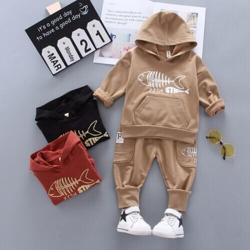 Toddler Boys Clothes Sets Boys Tracksuit Set Autumn Boy Sport Suit Children Clothing Girls Outfits Hooded Suits Baby Boy Clothes