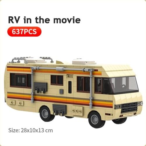 Movie Collection MOC Building Blocks The Breaking Bad RV Model Truck Bus Car Kids DIY Bricks Toys for Boys Christmas Kids Gift