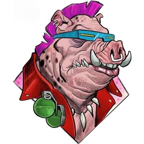 Beautiful Lifelike Cartoon Boar with A Grenade Auto Decal DIY Waterproof Fashion Occlusion Scratch Custom Printing Car Sticker