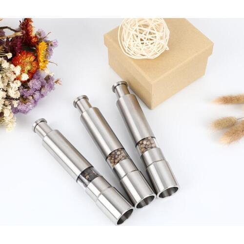 Kitchen Portable Manual Pepper Muller Stainless Steel Pepper Grinder Seasoning Grinding Mill LX8652