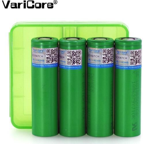 4PCS VariCore VTC6 3.7V 3000 mAh Li-ion Battery 18650 30A Discharge for US18650VTC6 Toy Flashlight Tools ues + Storage box