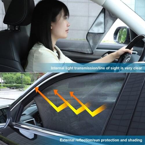 Magnetic Car Sun Shade UV Protection Car Curtain Window Sunshade Summer Side Window Protection Mesh Visor Accessories 80cm*50cm