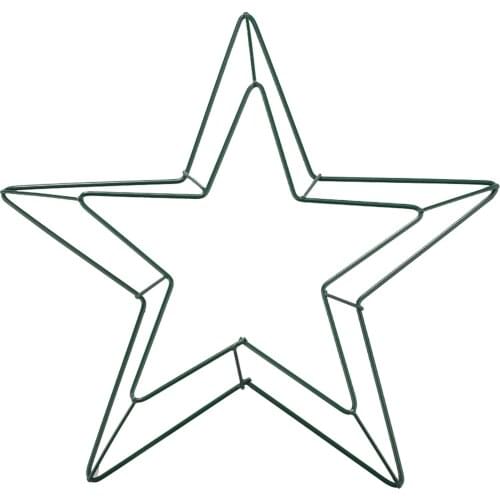 Metal Wire Frame DIY Hanging Ring Floral Hoop Flower Wreath 30 X 30 X 2 Cm Party Decor Wedding Star Crafts Pentagram Garland