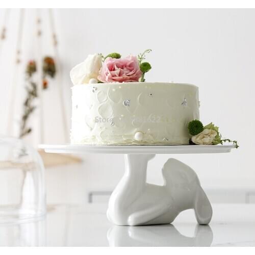 Cute rabbit fruit Bread plate cake snack plate afternoon tea Dessert tray birthday party wedding decoration ceramic plate