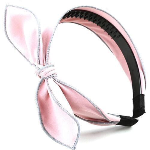 Sweet Lovely Girl Heart Small Bow-knot Fabric Headband Hair Accessorie Cute Headdress Summer Sweet Korean Pink Cotton Elegant