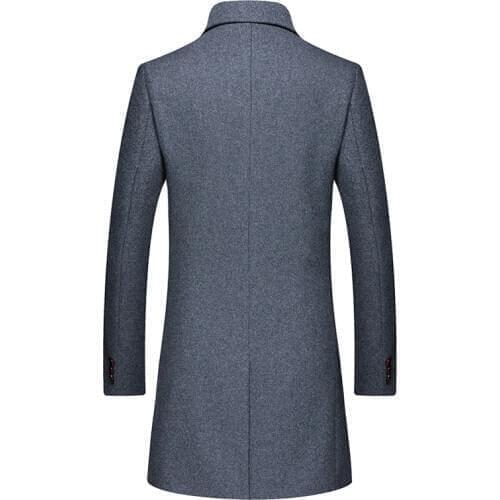 2020 Autumn Winter New Mens Wool Coat Classic Style Business Fashion Slim Fit Thick Long Jacket Male Brand Red Wine Overcoat