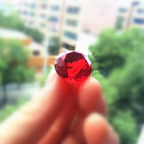 Wholesale Price 20mm K9 Sparkle Crystal Glass Red Small Diamonds 20pcs/lot For Wedding Party Favor Table Decoration & Gifts