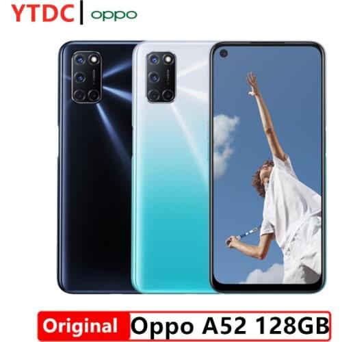 Original Oppo A52 4G LTE Mobile Phone Snapdragon 660 Android 10.0 6.5" IPS 2400 1080 8GB RAM 128GB ROM 5 Cameras Fingerprint
