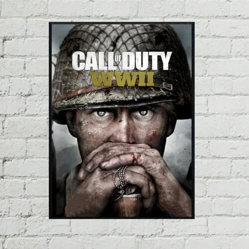 Call of Duty WWII Poster Movie Game Poster Comic Cover Art Canvas Print Picture TV series Poster Gift Artwork