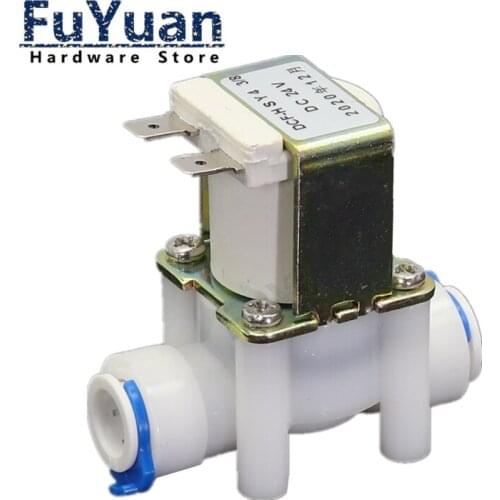 Plastic solenoid valves Drinking Fountains 12V 220V RO Machines, Pipeline Machines, In-line Valves 3/8"(9.5MM) Tube Quick plug