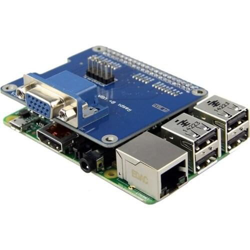 VGA Shield V 2.0 Expansion Board Extend a VGA interface via GPIO Compatible with Raspberry Pi 3 Model B/ Pi 2B / B+/ A